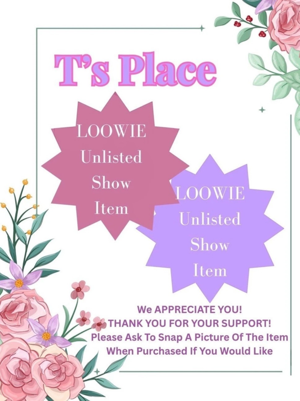 Loowie Brand Unlisted Show Flyer